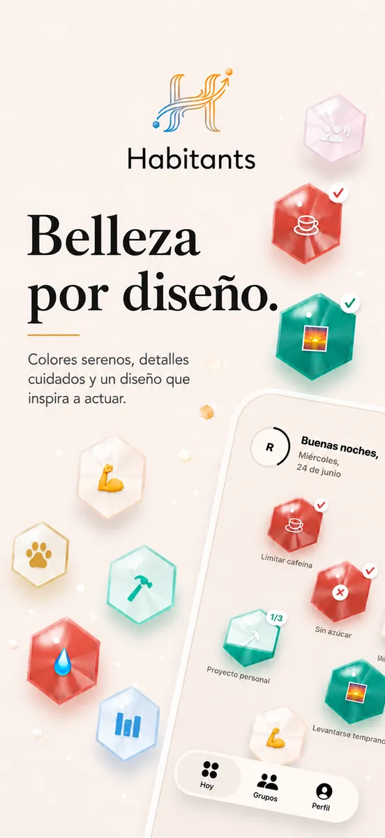 Hermosa por diseño: colores tranquilos y joyas facetadas