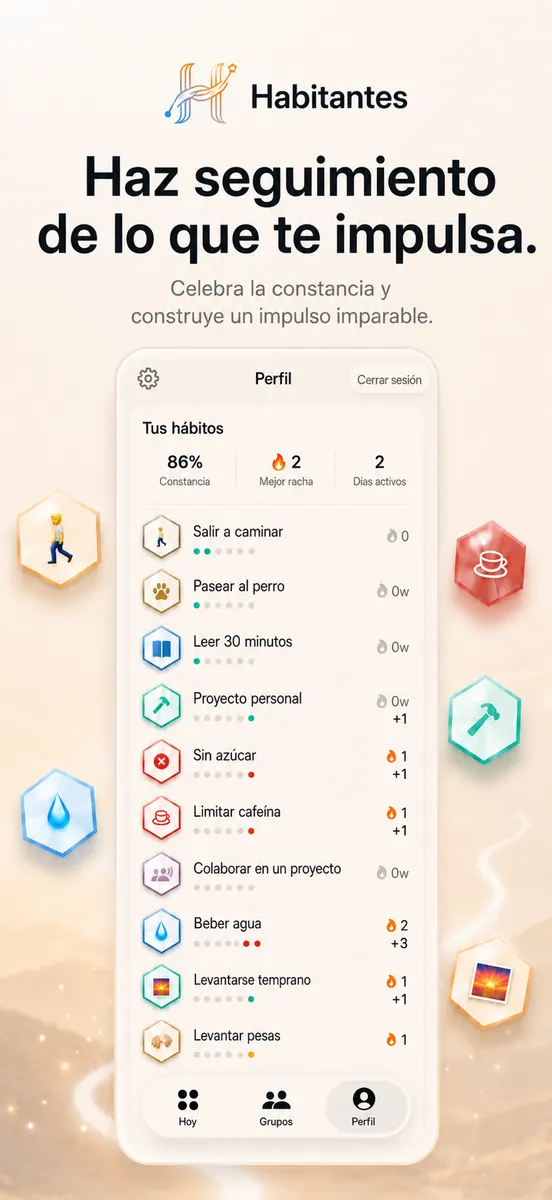 Sigue lo que te hace avanzar: perfil y constancia