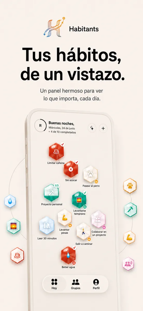 Tus hábitos de un vistazo: el tablero completo de joyas